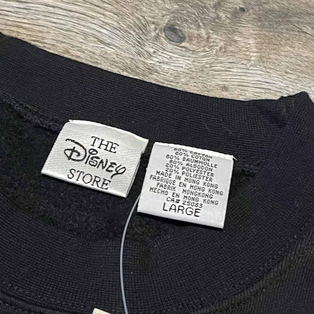 NWT Vintage 90s 101 Dalmatians Black Crewneck Sweatshirt Large Disney Store - Picture 4 of 9